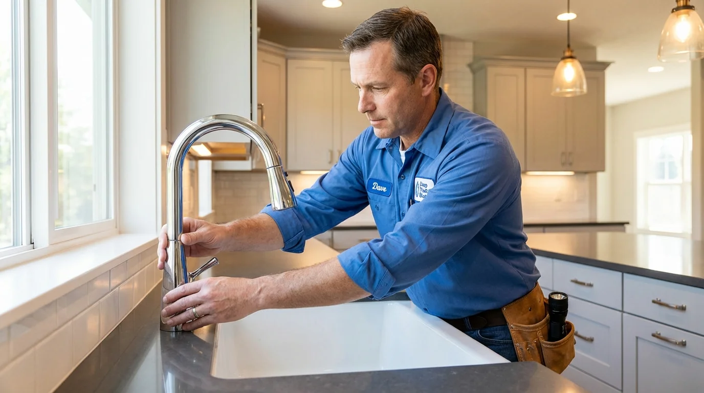 Kitchen faucet installation by Johns Plumbing LLC in Burwell