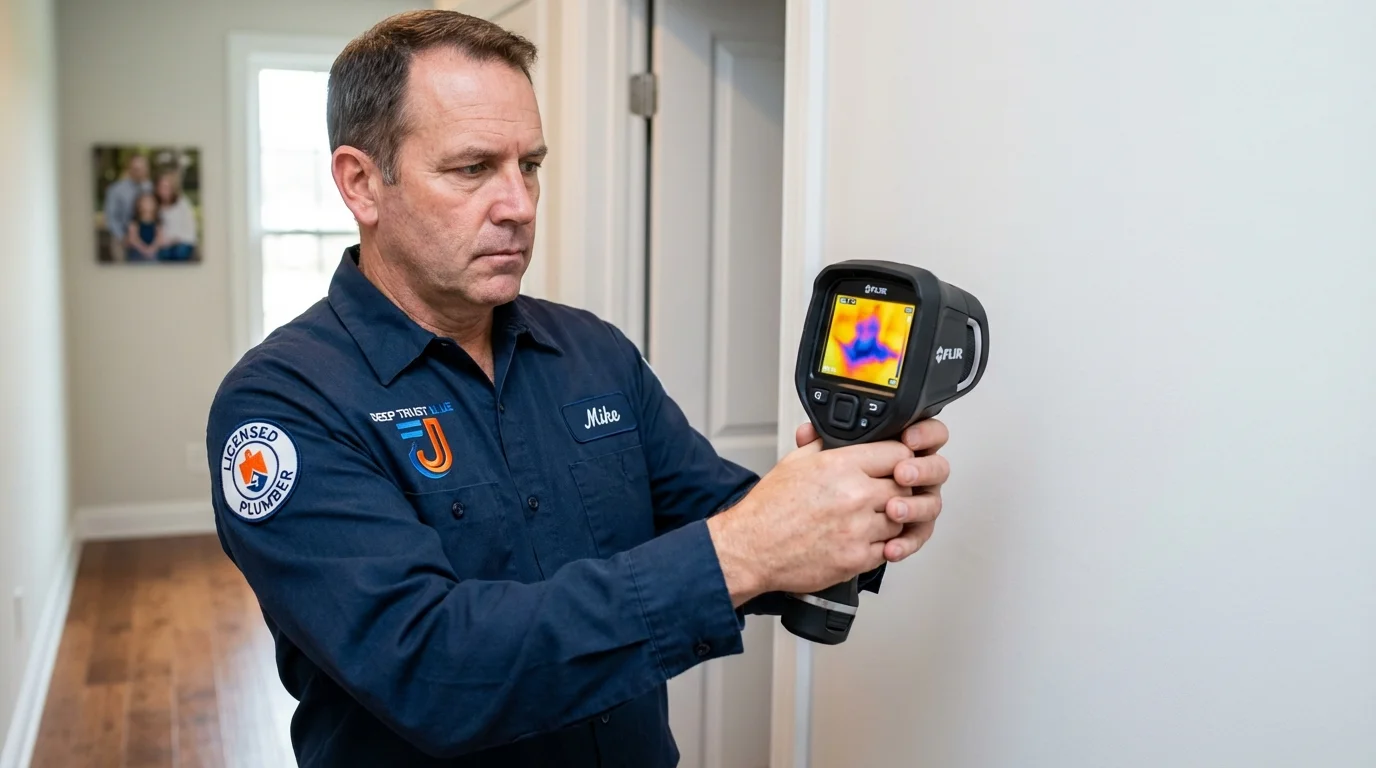 Thermal imaging leak detection by Johns Plumbing LLC in Burwell